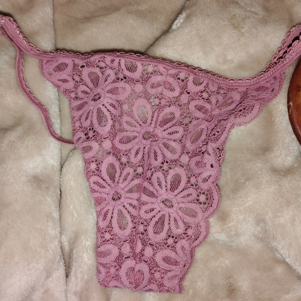 Elegant Floral Lace Women's Panties in Mauve